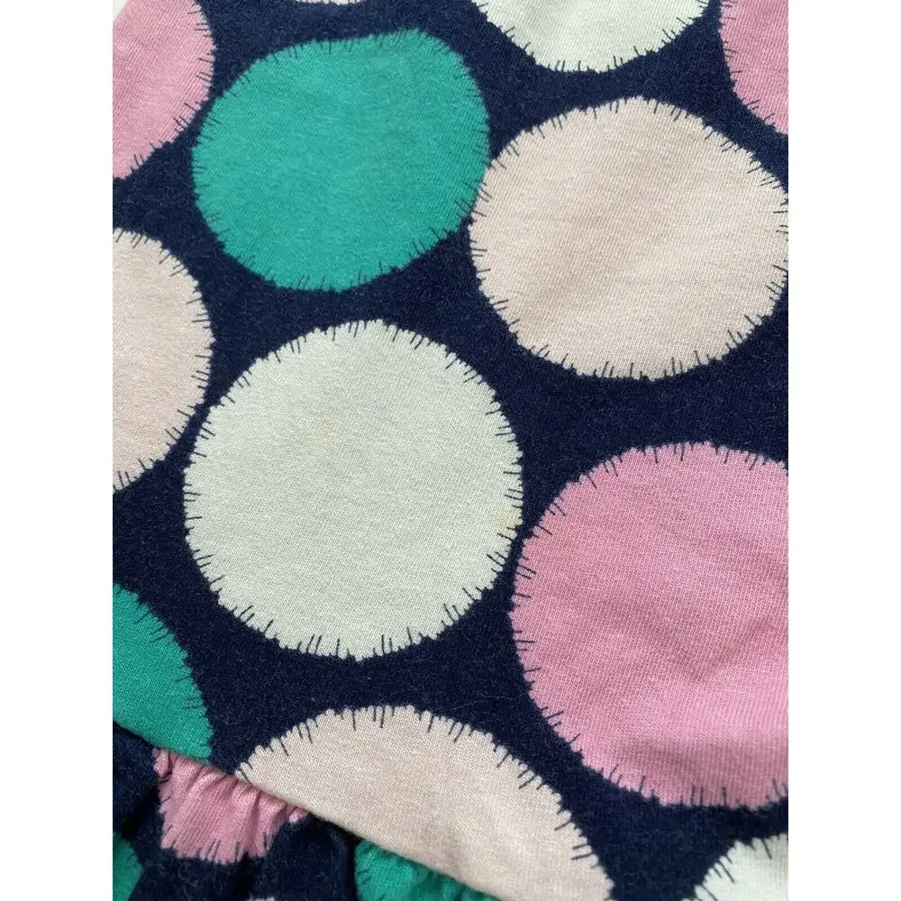 GYMBOREE Pink Blue Print Dress Set of 2 12-18 Months Floral Polka Dots